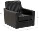 Powell® Carter Black Swivel Accent Chair-2