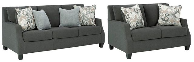 Signature Design by Ashley® Bayonne 2-Piece Charcoal Living Room Set-0