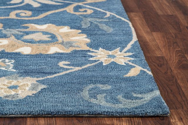 Rizzy Home Leon Blue 5'x8' Rectangular Rug-3