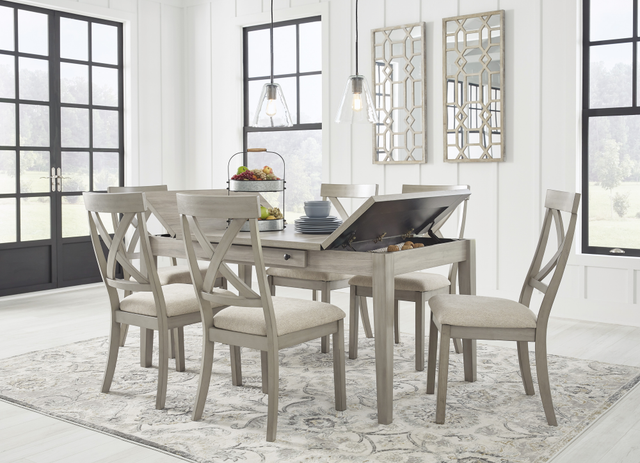 Signature Design by Ashley® Parellen 7-Piece Gray Dining Set-3