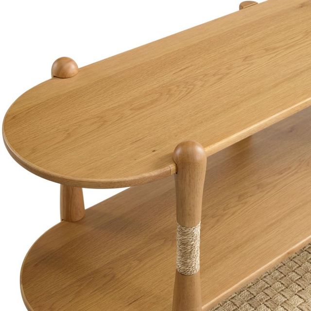 Martin Svensson Seagrass & Wood Natural Sofa Table-4