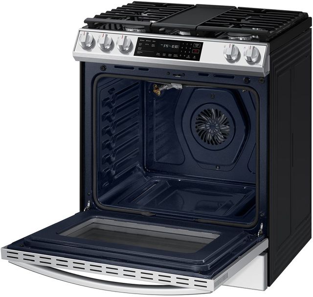 Samsung Bespoke 30" White Glass Slide In Gas Range-2