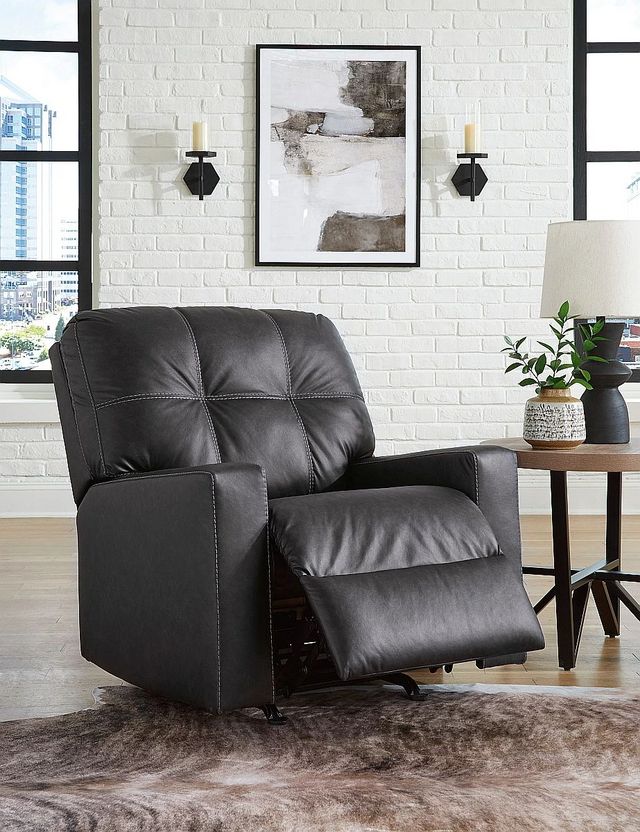 Benchcraft® Barlin Mills Carbon Manual Rocker Recliner-7