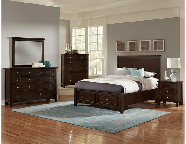 Vaughan-Bassett Bonanza Merlot Full Sleigh Headboard-2