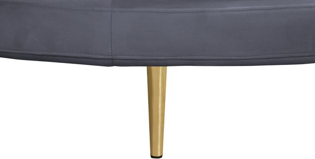 Meridian Furniture Circlet Grey Velvet Round Sofa Settee-3