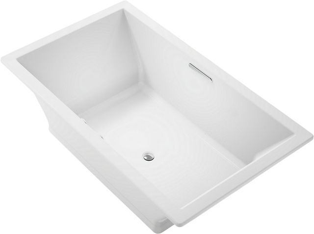 KOHLER® Underscore® White 72" x 42" Drop-In Heated Bubble Massage™ Air Bath with Bask® Heated Surface-0