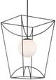Currey & Company Rochefort Black/White Large Lantern-2