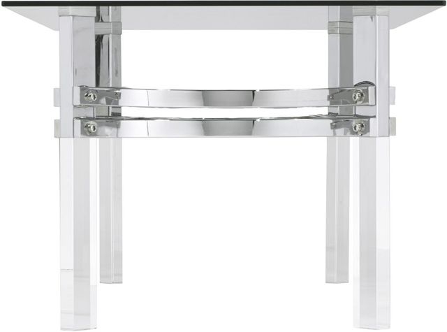Signature Design by Ashley® Braddoni Glass Top Rectangular Coffee Table with Chrome and Acrylic Legs-2