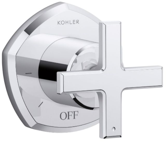 KOHLER® Occasion® MasterShower® Polished Chrome Volume Control Valve Trim with Cross Handle-0