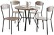 Crown Mark Blake 5-Piece Black/Graywash Round Dining Set-0