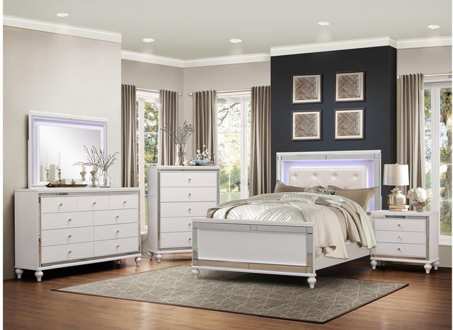 Homelegance® Alonza White Bed-3