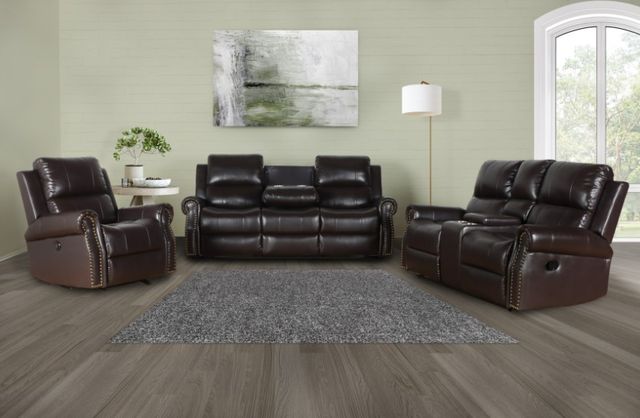 New Classic® Home Furnishings Sierra Brown Glider Recliner-1