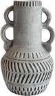 TOV Furniture Earthenware Aztec Slate Flower Vase-0