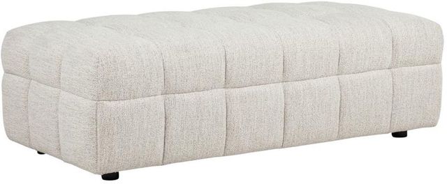 Coaster® Amara Chenille Ivory Upholstered Ottoman-0