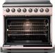Viking® 5 Series 36" Blush Pro Style Induction Range with Polished Chrome Trim-1