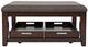 Jofran Inc. Twin Cities Brown/Charcoal Cocktail Table-1
