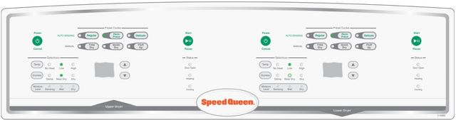 Speed Queen® Commercial 7.0 Cu. Ft. Dryer, 7.0 Cu. Ft. Dryer White Stack Laundry-1