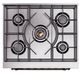 Ilve® Nostalgie II Noblesse 30'' Burgundy Pro Style Dual Fuel Range with Burnished Trim-2