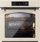Ilve Nostalgie II 30” Antique White Pyrolytic Single Electric Wall Oven with Burnished Trim-0