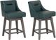 Powell® Beckett 2-Piece Gray/Dark Green Counter Stool Set-0