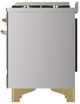 Ilve® Majestic III 60" Stainless Steel Pro Style Dual Fuel Natural Gas Range with Triple Glass Door and Brass Trim-4