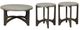 Liberty Furniture Cascade 3-Piece Wire Brush Rustic Brown Table Set with Gray Concrete Top -0