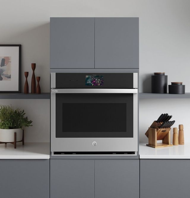 GE Profile™ 30" Stainless Steel Smart Single Electric Wall Oven with No Preheat Air Fry and Precision Cooking-3