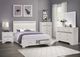 Homelegance® Luster Silver Glitter/White Upholstered Queen Storage Platform Bed-1