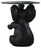 Powell® Ernie Glass Top Elephant Side Table with Dark Gray Base-1
