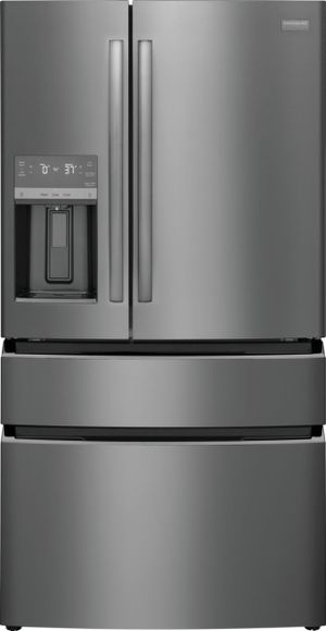 Frigidaire Gallery 36 in. 21.5 Cu. Ft. Smudge-Proof Black Stainless Steel Counter Depth French Door Refrigerator