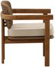 Dovetail Furniture Alva Light Brown Fabric/Wooden Outdoor Occasional Chair-2