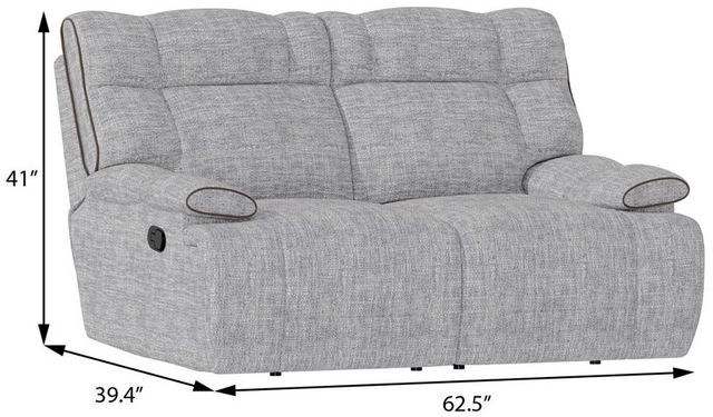 Emerald Home Grayson Gray Birch Manual Reclining Loveseat-2
