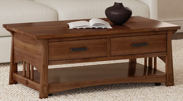 A-America® Eldora Saddle Brown Cocktail Table-1