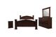 Vintage Furniture Mansion Walnut 4 Piece Queen Bedroom Set-0