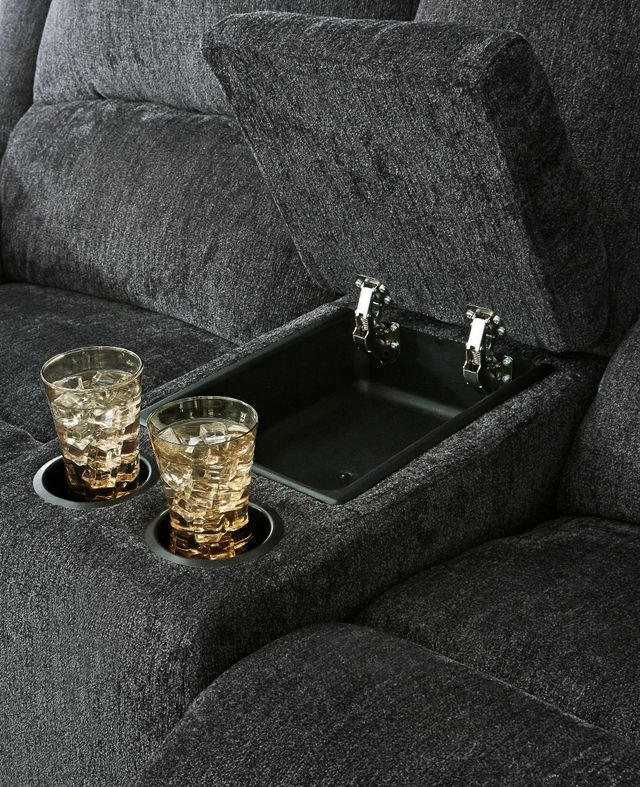 Signature Design by Ashley® Draycoll Slate Double Power Reclining Loveseat with Console-3
