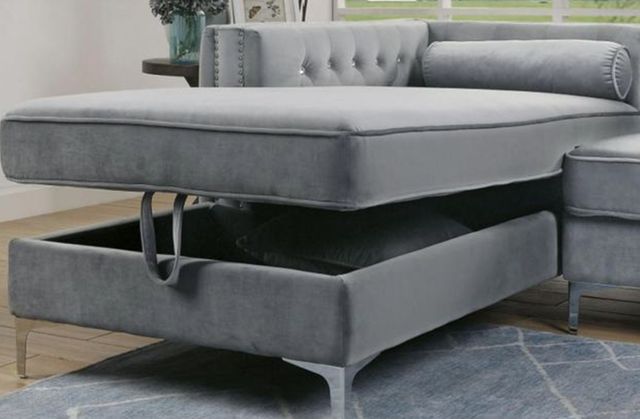 Mazin Furniture Celeste 2-Piece Grey Left Side Storage Sectional-2