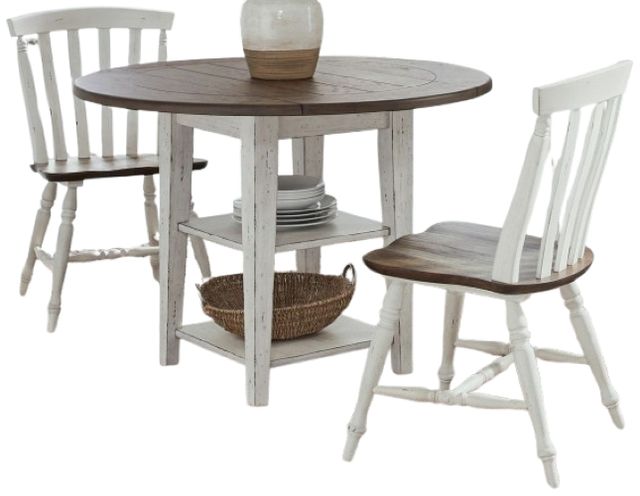 Liberty Furniture Al Fresco 3-Piece Graphite/Whitestone Dining Set-0
