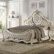 ACME Furniture Ragenardus Antique White/Beige Eastern King Upholstered Panel Bed-3