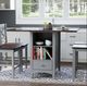 Jofran Inc. Asbury Park 5-Piece AP Gray/Autumn Brown Dining Set-0