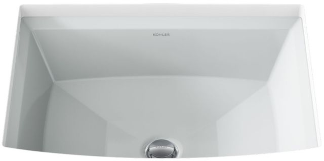 Kohler Archer® Ice Grey 20" Rectangular Undermount Bathroom Sink-4