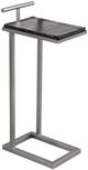 Bassett Mirror Evelyn Cast Glass Top Accent Table with Nickel Base-0