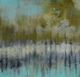 StyleCraft Soft Treeline On The Horizon Blue/Gold/Light Green Wall Art-1