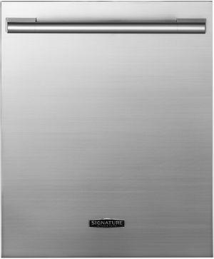 front view of the Signature Kitchen Suite 24" Stainless Steel Top Control Built In Dishwasher