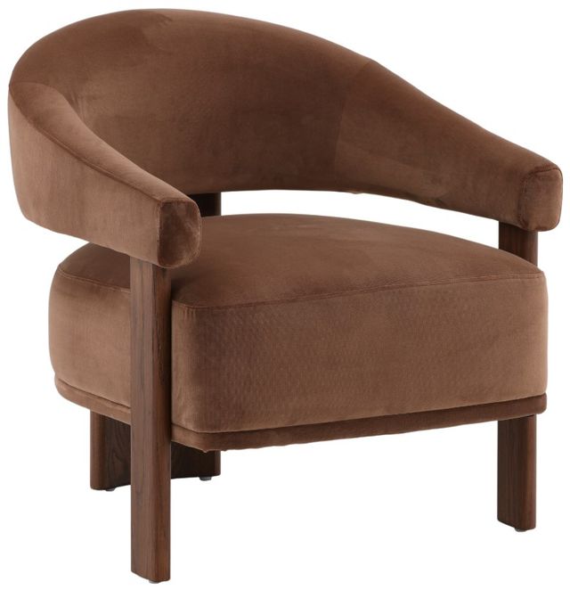 Dovetail Furniture Averie Brown/Hudson Chocolate Occasional Chair-0