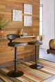 Signature Design by Ashley® Bellatier Black Upholstered Swivel Bar Stool-4