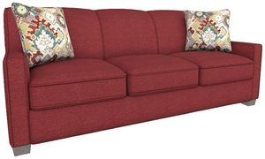 front view of the Best® Home Furnishings Customizable Marinette Queen Memory Foam Sofa Sleeper with Riverloom Legs and Two Pillows