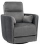 Man Wah Pewter Swivel Recliner-0