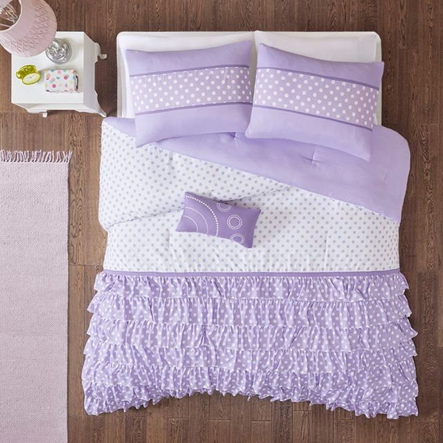 Olliix by Mi Zone Morgan Purple Twin/Twin XL Comforter Set-1