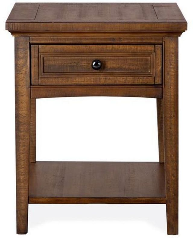 Magnussen Home® Bay Creek Toasted Nutmeg End Table-1