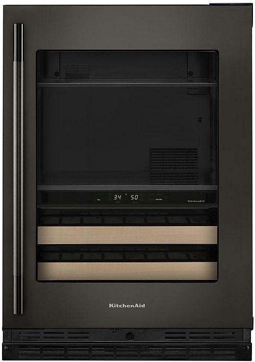 KitchenAid® 24" 4.8 Cu. Ft. Black Ore Undercounter Beverage Centre-0